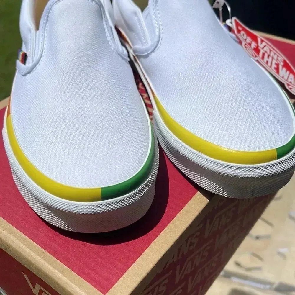 White Vans with Rainbow piping - Picture 5 of 13